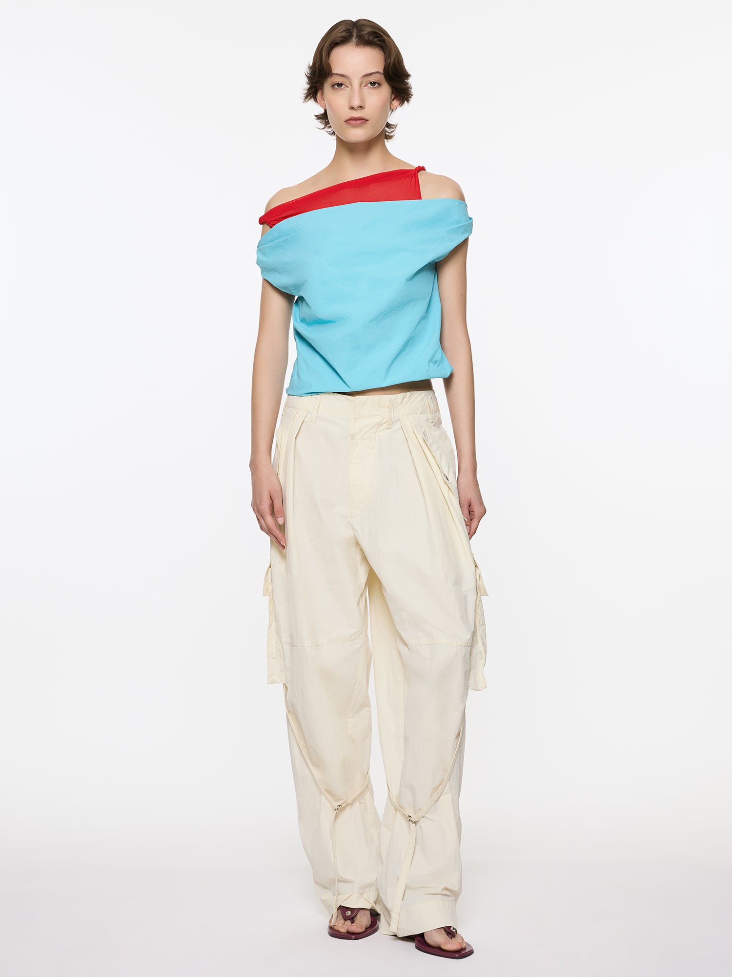 Atlas Top | Turquoise and Red