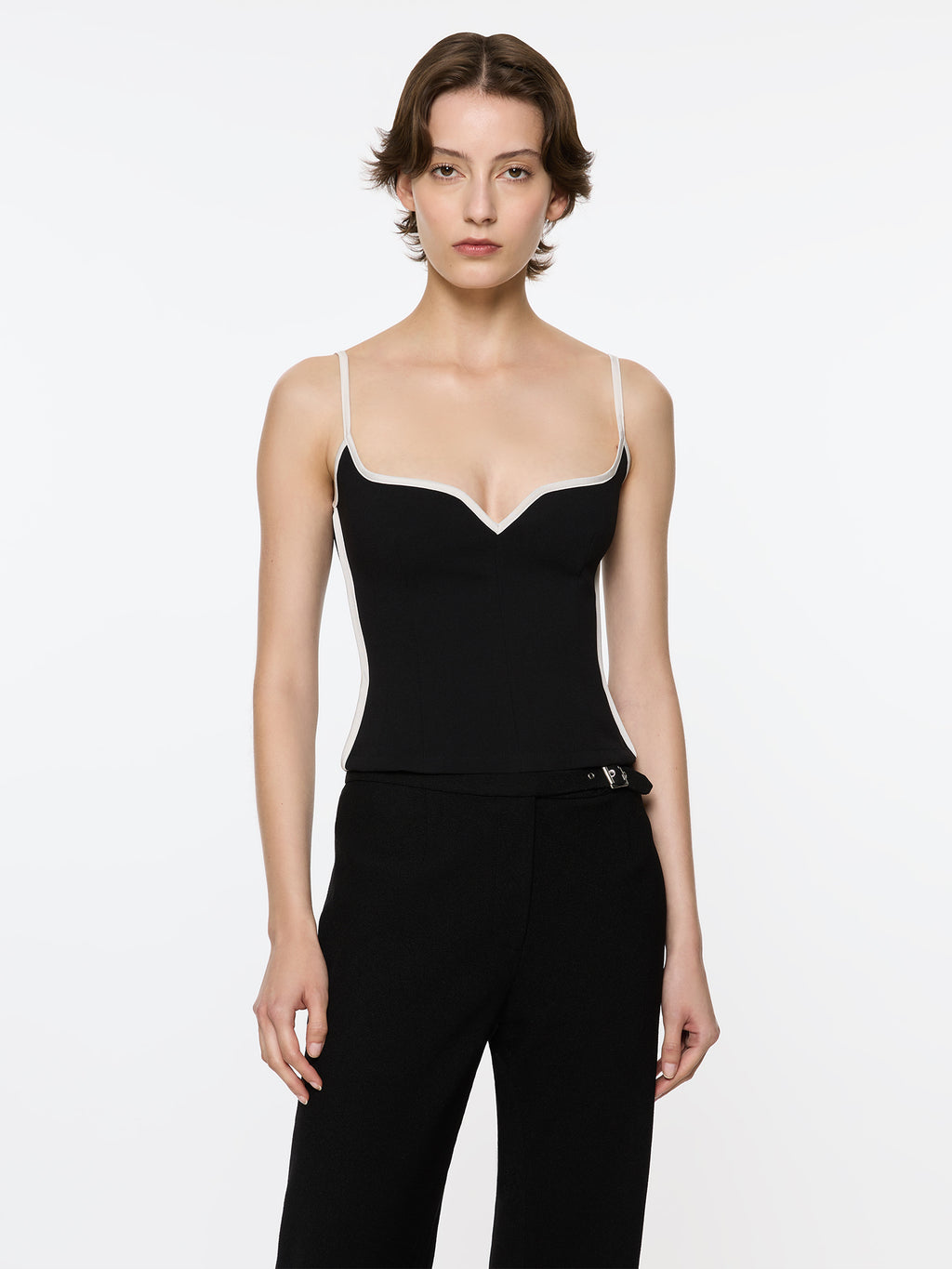 Heart Singlet | Black & White