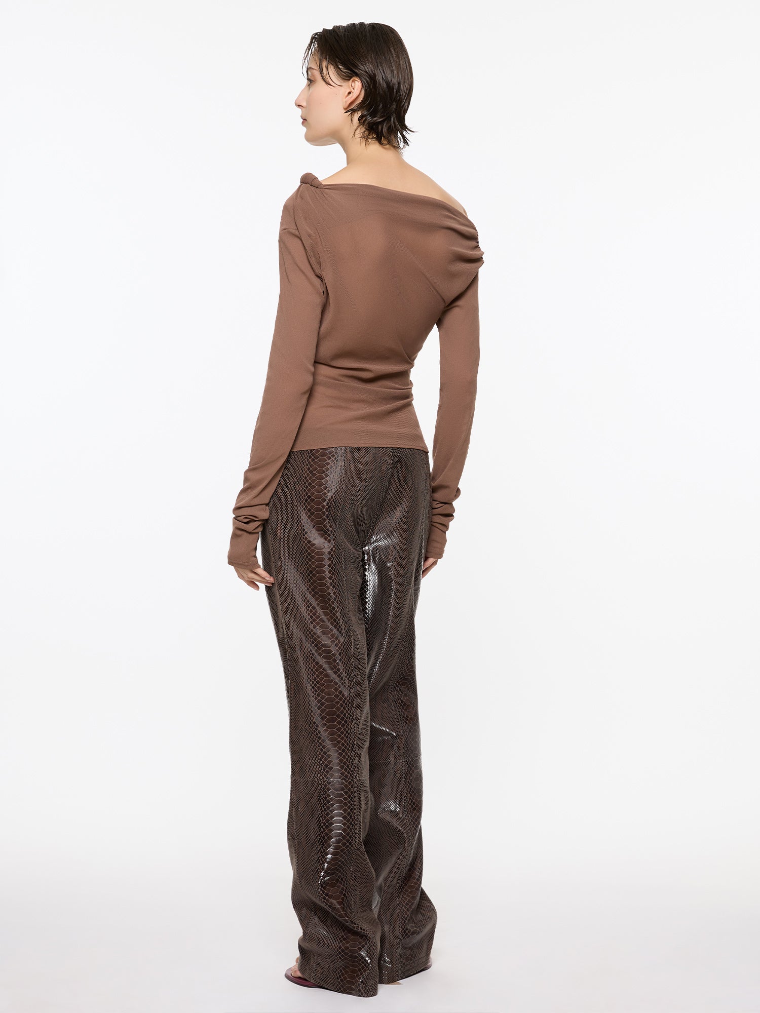 Long Sleeve Croissant Top | Coffee