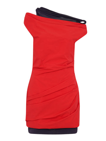 Atlas Mini Dress | Red/Navy