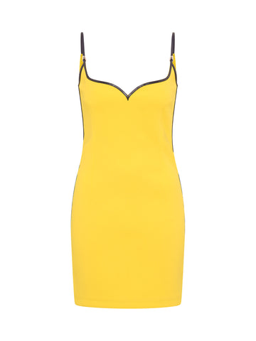 Heart Mini With Pebble | Vivid Yellow and Charcoal