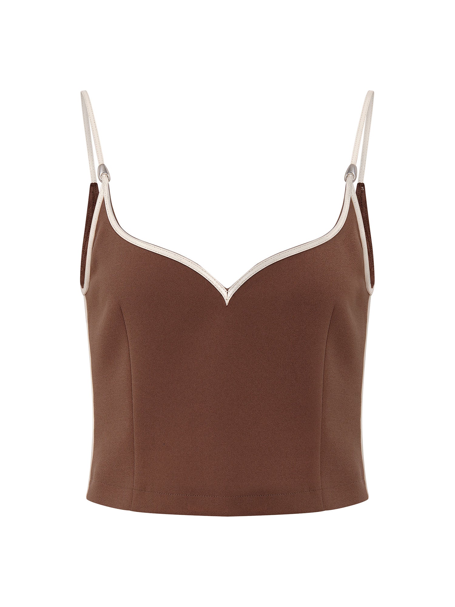 Heart Singlet With Pebble | Coffee and Cream