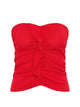 Minimal Ruffle Bodice | Red
