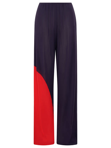 Two Tone Pants | Red/Navy