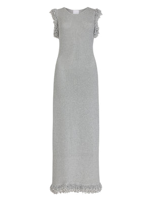 Fringe Dress | Metallic Silver