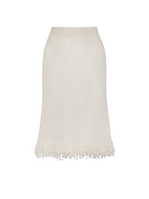 Fringe Skirt | Off White