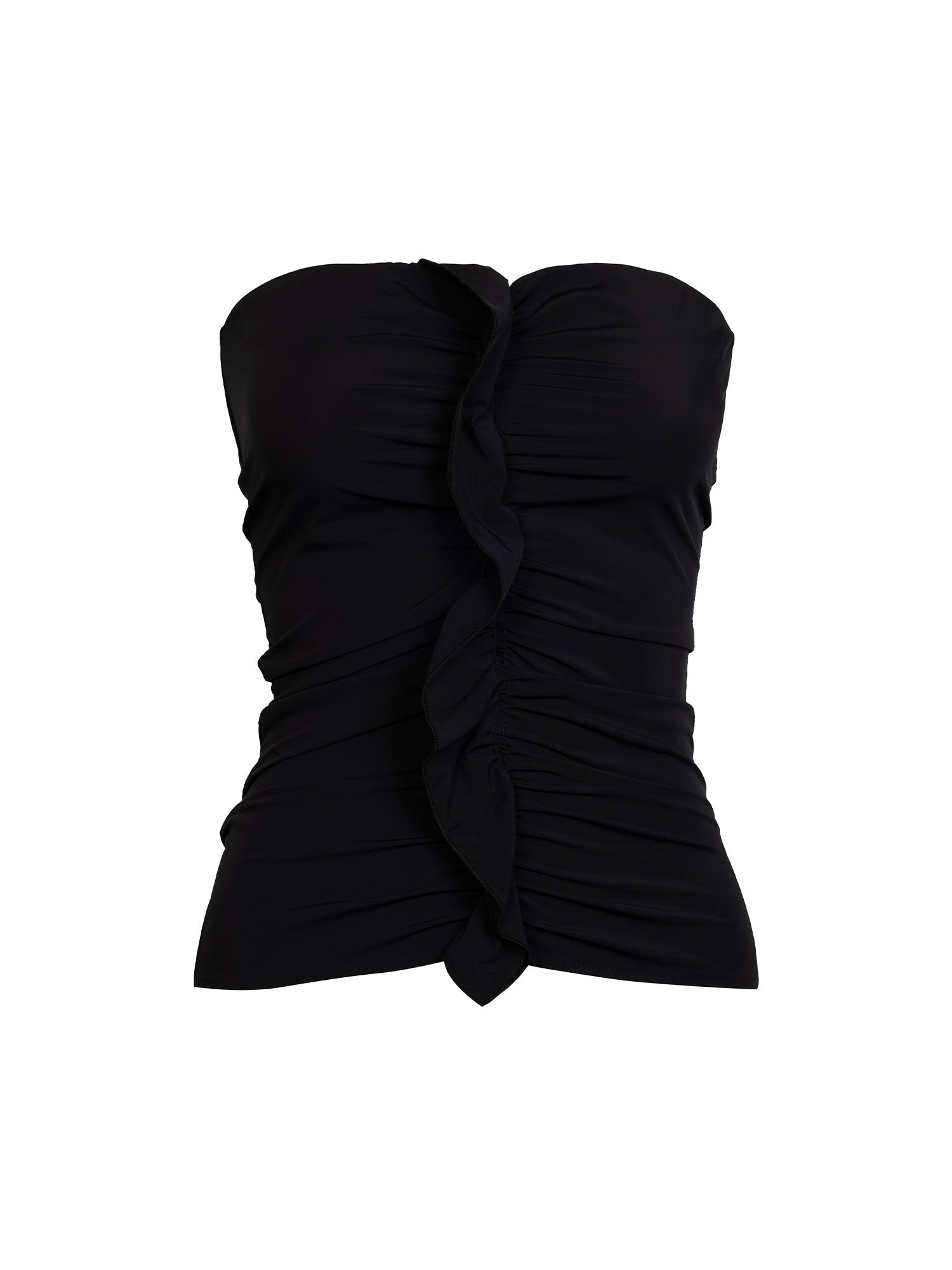 Minimal Ruffle Tube | Black