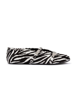 Tommy Ballet Flat | Zebra