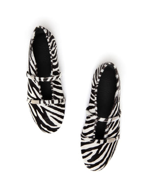 Tommy Ballet Flat | Zebra