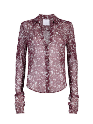 Sheer Silk Shirt | Italian Floral