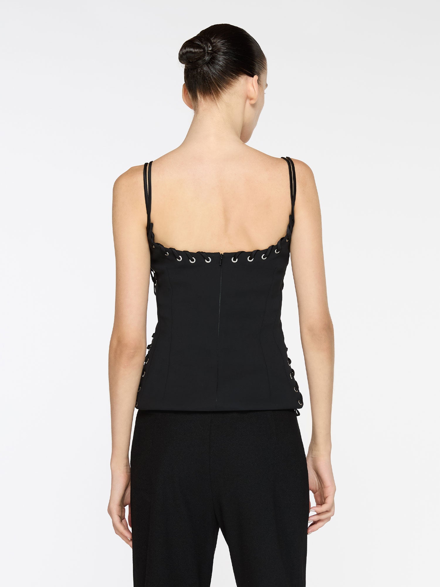 Eyelet Heart Singlet | Black