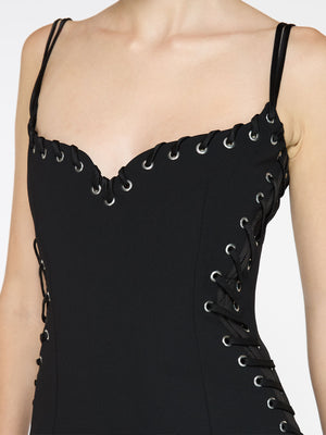 Eyelet Heart Singlet | Black