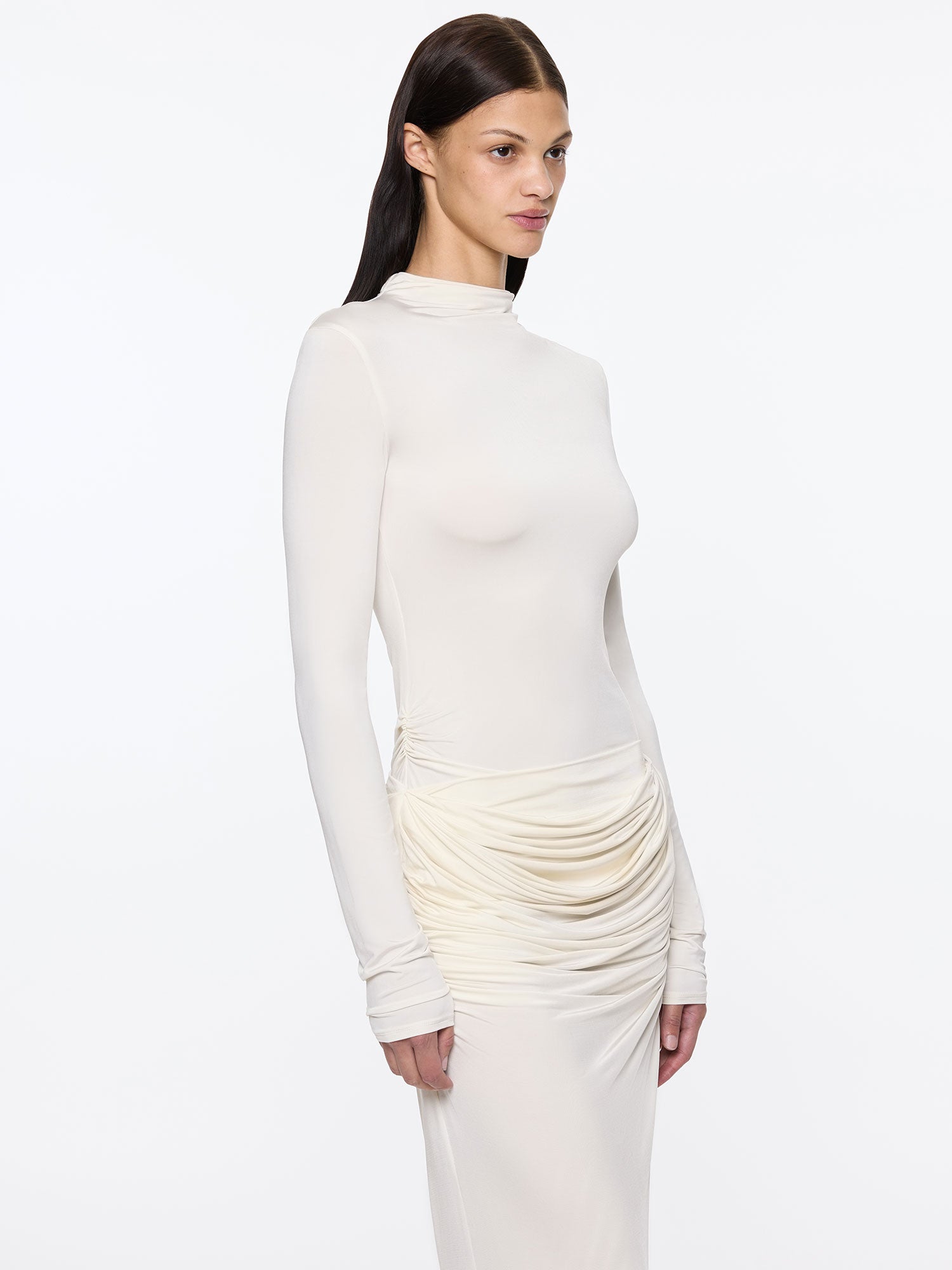 Raffy Draped Skirt | Cream