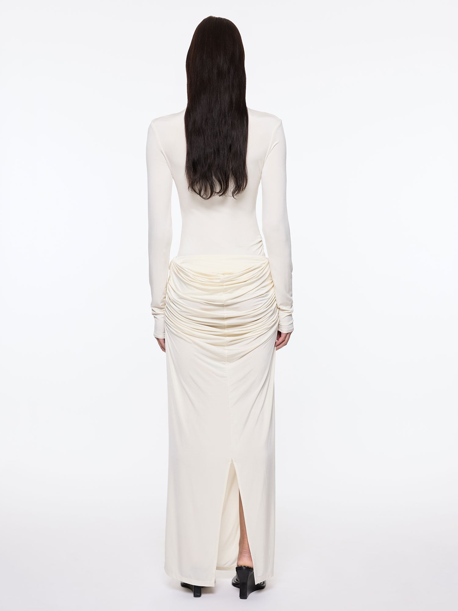 Raffy Draped Skirt | Cream