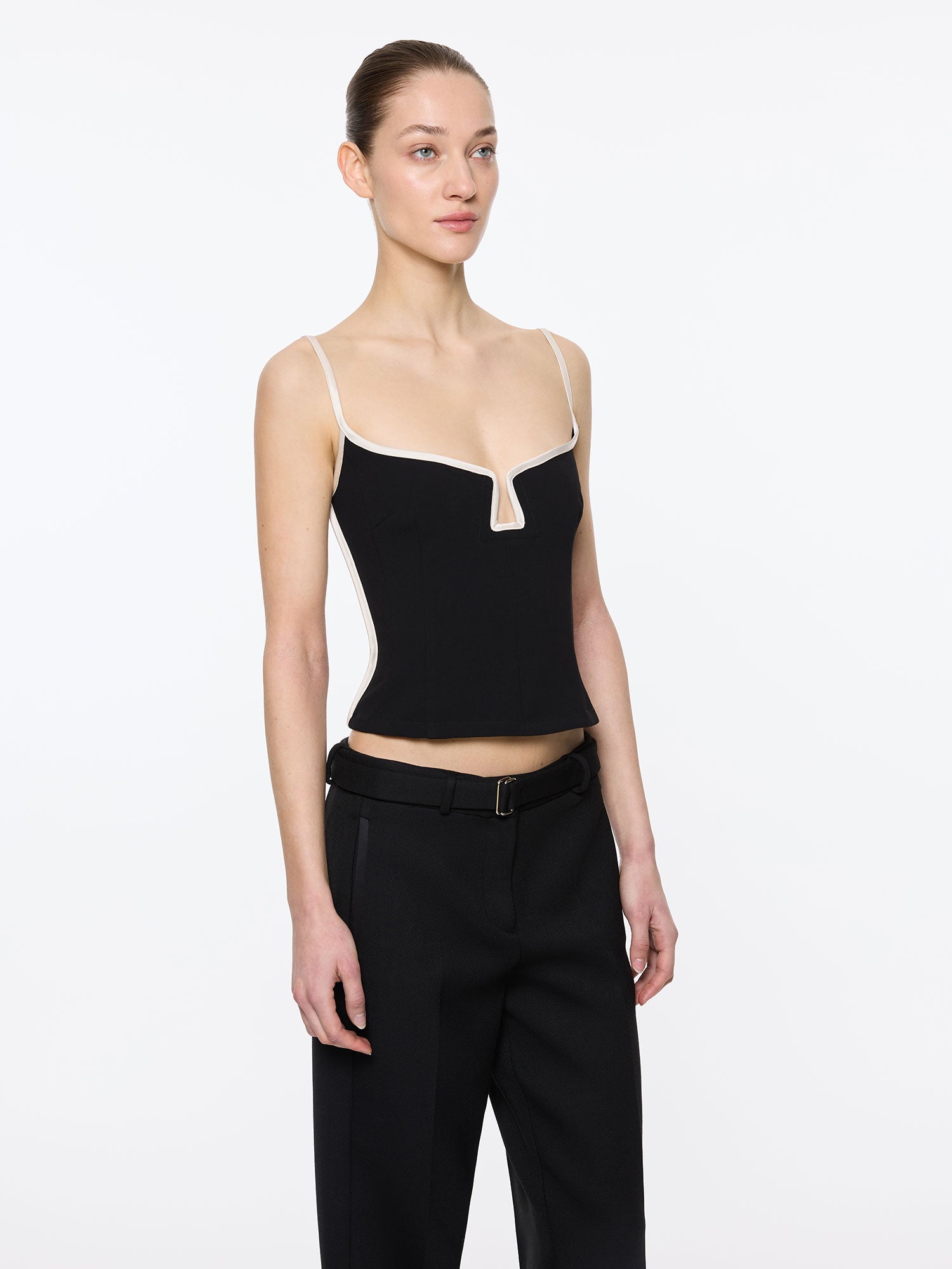 Marlo Singlet | Black & White