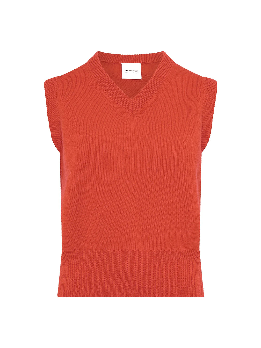 Elemental Merino Cashmere Vest | Chilli