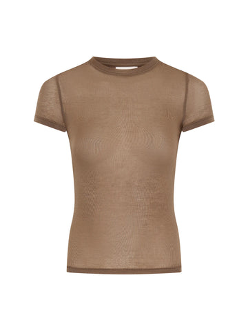 Elemental Sheer Baby Tee | Clay