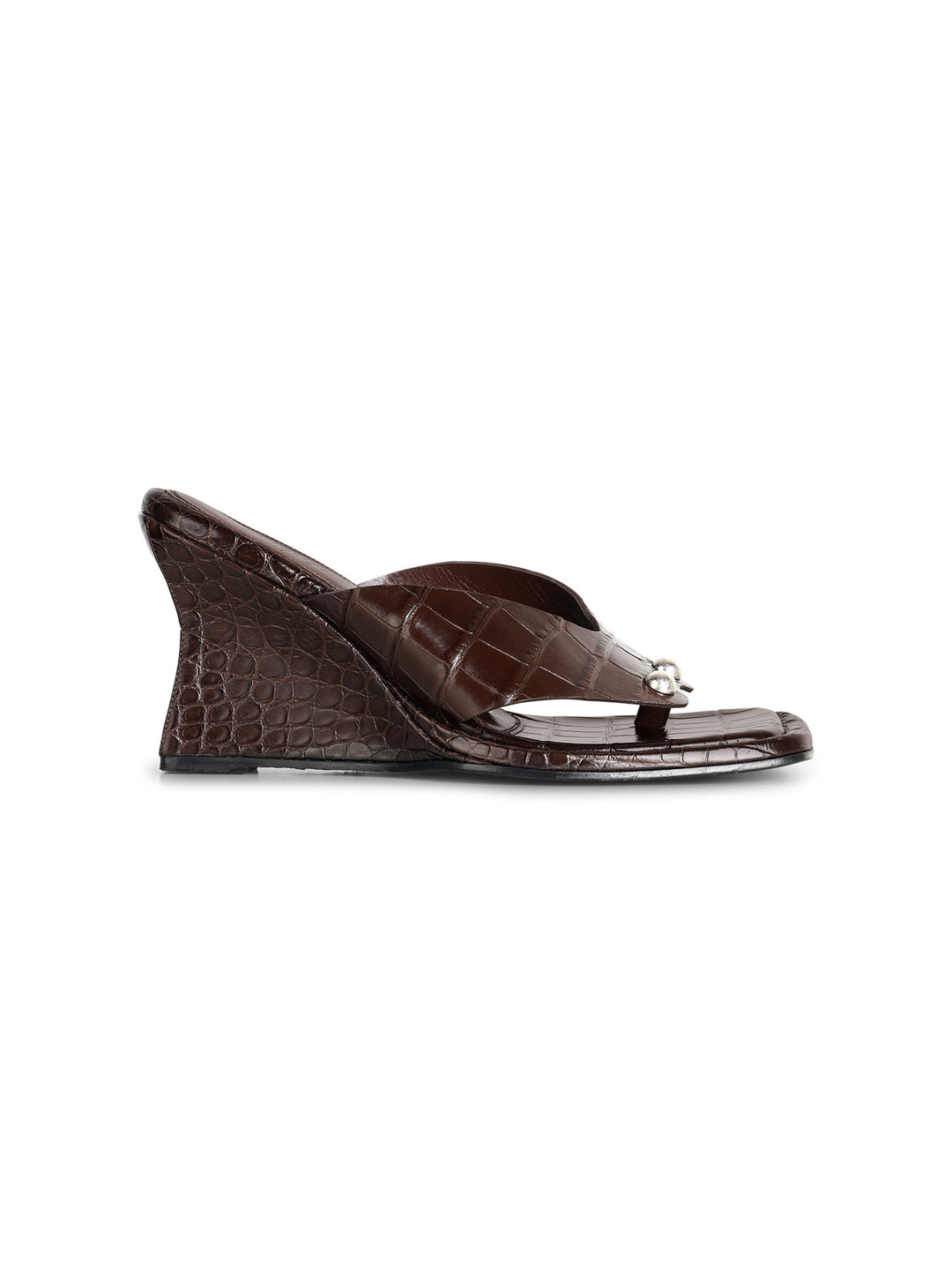 Dune Wedge | Chocolate Croc
