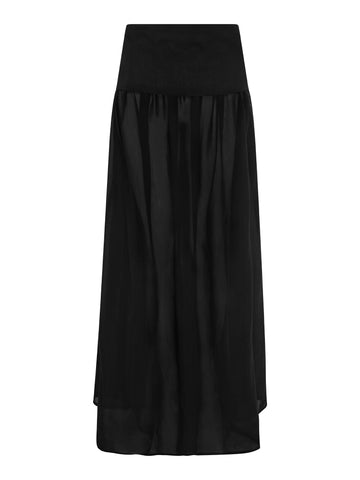 Elemental Silk Voile Skirt | Black
