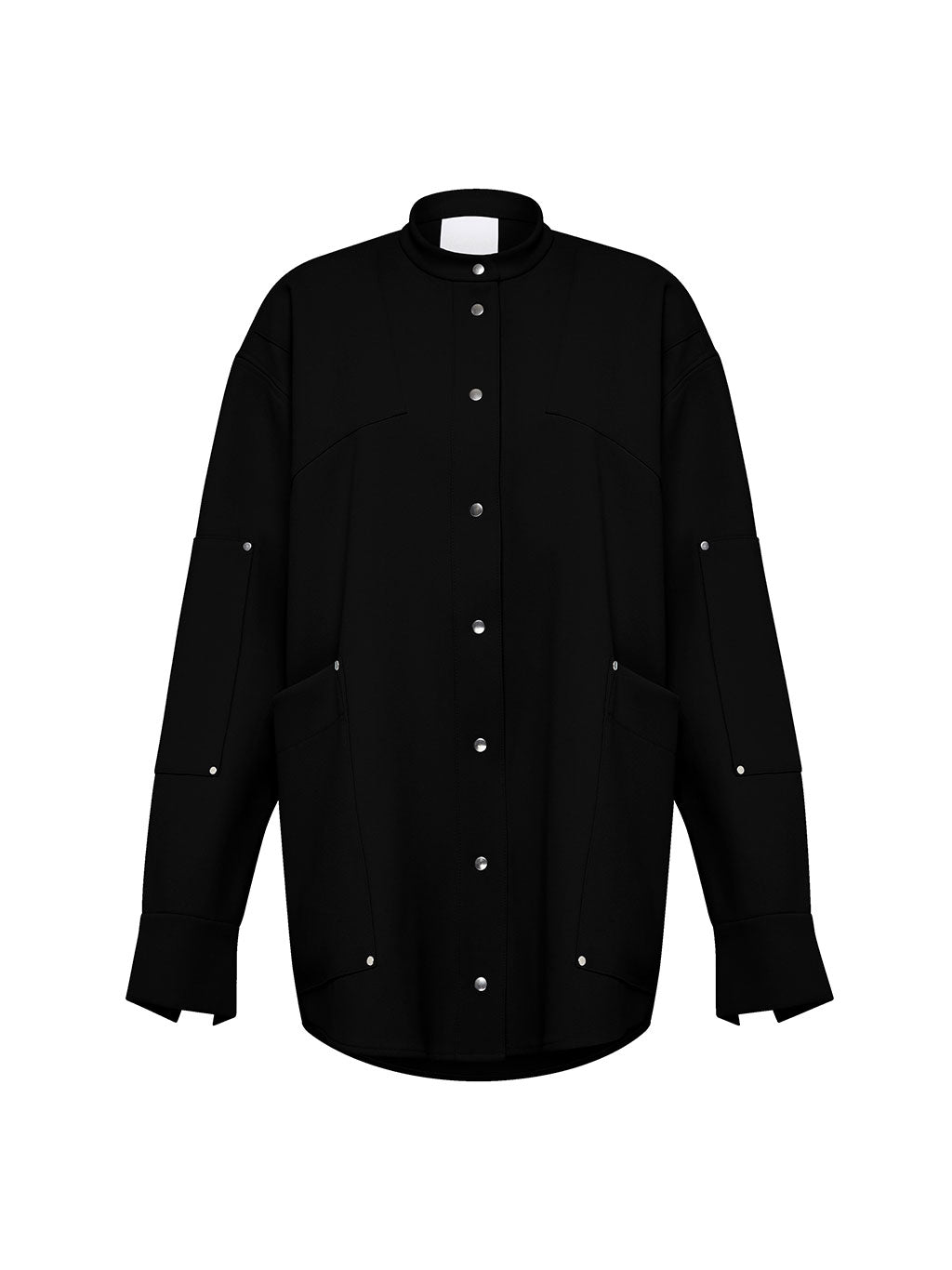 Josephine Shirt in Black. Flatlay