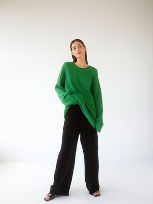 04 Elemental Cotton Oversized Sweater | Kermit Green