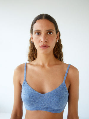 04 Elemental Mohair Blend Bra | Denim Blue