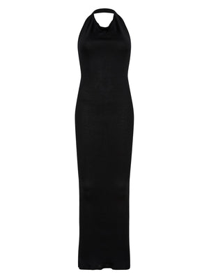 04 Elemental Silk Rib Dress | Black