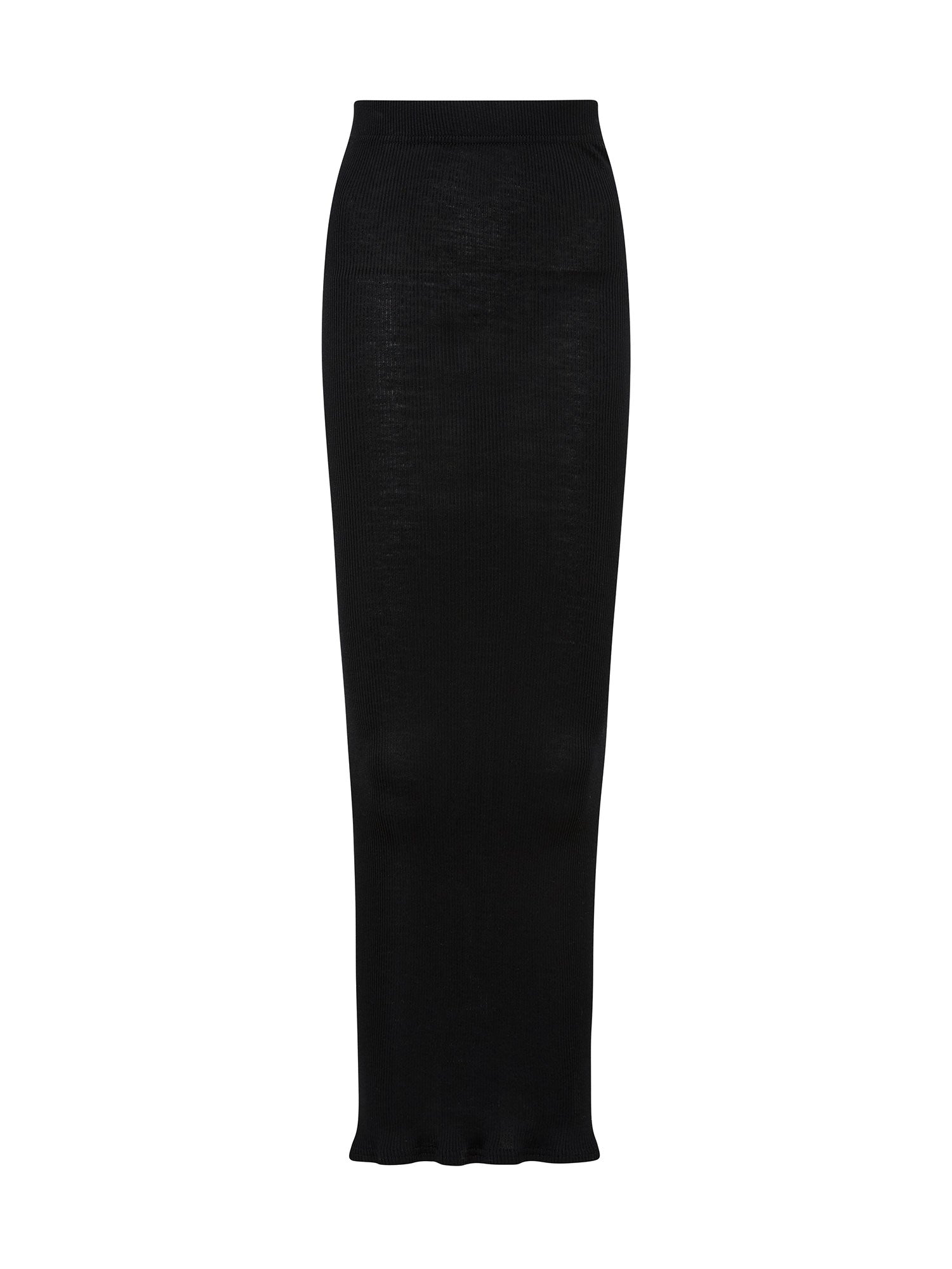 04 Elemental Silk Rib Skirt | Black | Paris Georgia Official Store